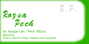 rozsa pech business card